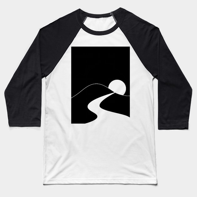 adventure road minimal Baseball T-Shirt by pholange